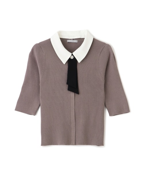 JILL by JILL STUART(ジルバイジルスチュアート)の「◇襟付きリボンタイニットトップス 5分袖(ニット/セーター・レディース・グレー/ブルー/ブラック/ホワイト系その他・FREE)」の16枚目の写真