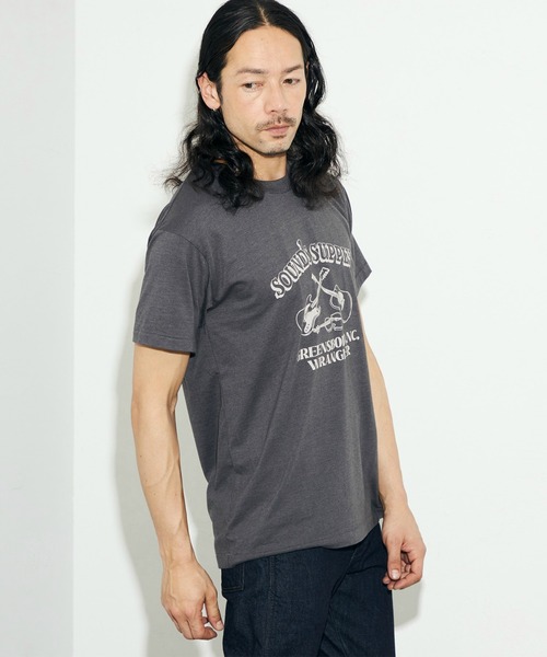 Wrangler（ラングラー）の「Wrangler/ラングラー クルーネックTシャツ（Tシャツ/カットソー・メンズ・ホワイト/チャコールグレー・LARGE/MEDIUM/X-LARGE）」の6枚目の写真