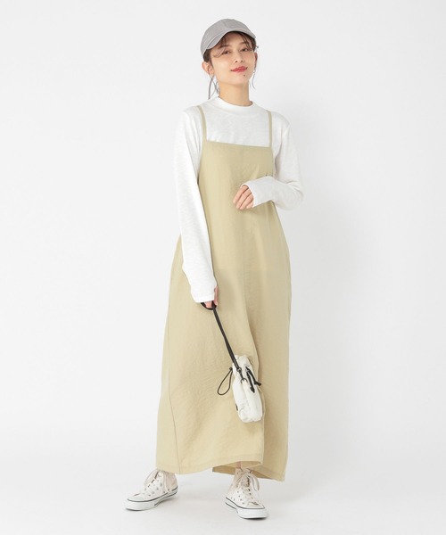 セール】カットソー×リボンキャミワンピースセット（ワンピース