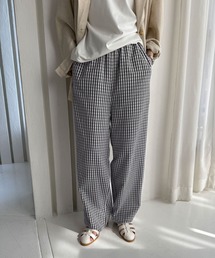 URBAN RESEARCH DOORS | チェックギャザーイージーパンツ(その他パンツ)