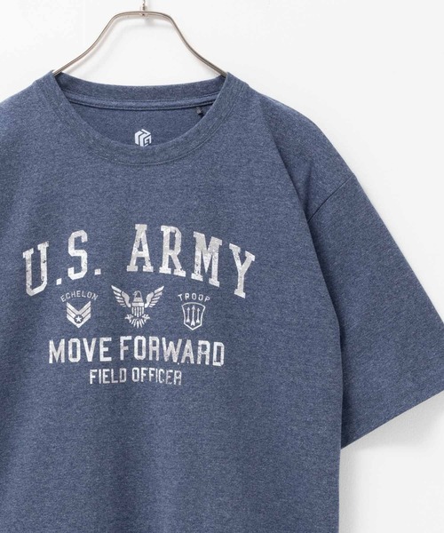 Mac-House(マックハウス)の「T-GRAPHICS ミニタリーデザイン半袖Tシャツ(Tシャツ/カットソー・メンズ・オートミール/ネイビー/ベージュ/カーキ/チャコールグレー・S/M/L/XL)」の1枚目の写真