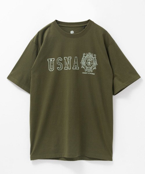 Mac-House(マックハウス)の「T-GRAPHICS ミニタリーデザイン半袖Tシャツ(Tシャツ/カットソー・メンズ・オートミール/ネイビー/ベージュ/カーキ/チャコールグレー・S/M/L/XL)」の15枚目の写真