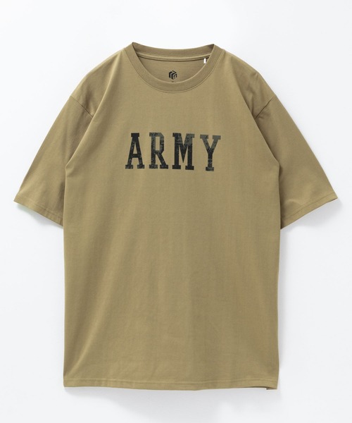 Mac-House(マックハウス)の「T-GRAPHICS ミニタリーデザイン半袖Tシャツ(Tシャツ/カットソー・メンズ・オートミール/ネイビー/ベージュ/カーキ/チャコールグレー・S/M/L/XL)」の12枚目の写真