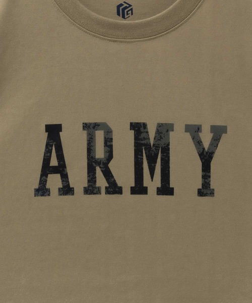 Mac-House(マックハウス)の「T-GRAPHICS ミニタリーデザイン半袖Tシャツ(Tシャツ/カットソー・メンズ・オートミール/ネイビー/ベージュ/カーキ/チャコールグレー・S/M/L/XL)」の14枚目の写真