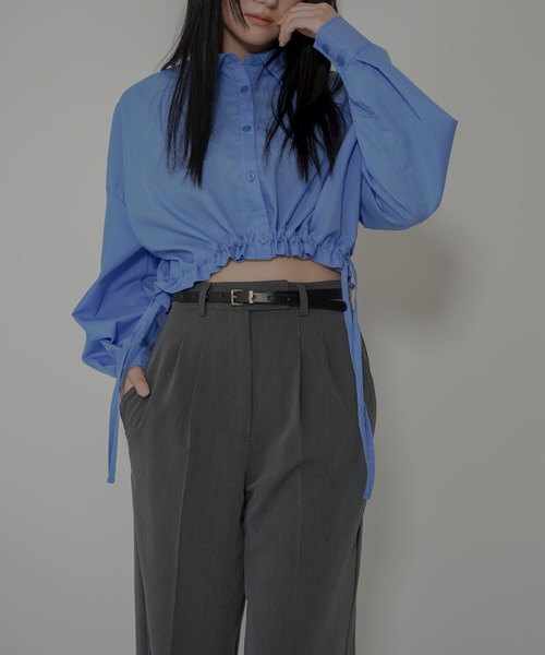 KINO THE KEI（キノザケイ）の「タック ワイド パンツ KINO THE KEI（その他パンツ・レディース・グレー/ブラック/ベージュ・M/S）」の6枚目の写真