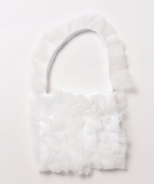 H.TOKYO(エイチトウキョウ)の「H.TOKYO × mimi / フリルワンショルダーバッグ(ショルダーバッグ・レディース・ホワイト/ブラック・FREE)」の3枚目の写真