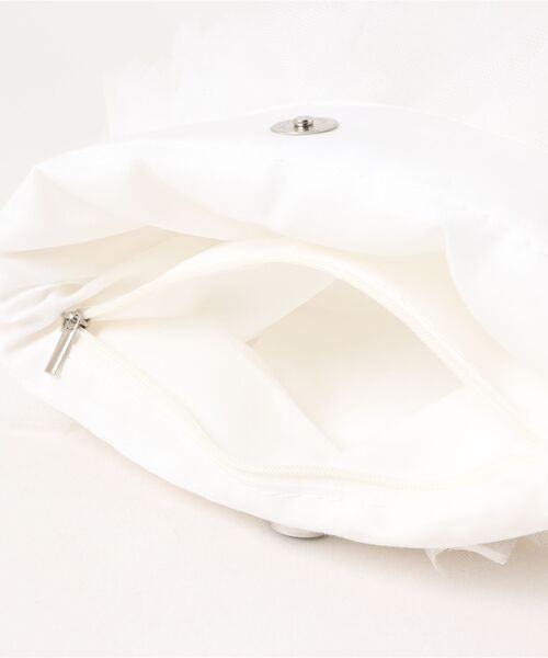 H.TOKYO(エイチトウキョウ)の「H.TOKYO × mimi / フリルワンショルダーバッグ(ショルダーバッグ・レディース・ホワイト/ブラック・FREE)」の4枚目の写真