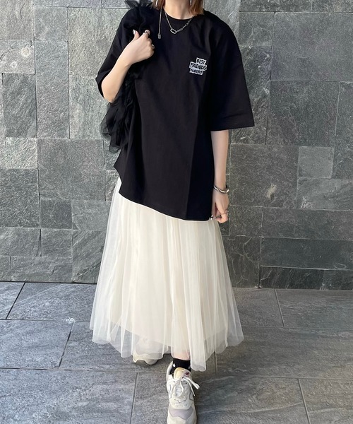 H.TOKYO(エイチトウキョウ)の「H.TOKYO × mimi / フリルワンショルダーバッグ(ショルダーバッグ・レディース・ホワイト/ブラック・FREE)」の18枚目の写真