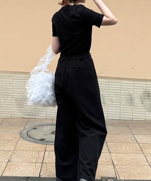 H.TOKYO(エイチトウキョウ)の「H.TOKYO × mimi / フリルワンショルダーバッグ(ショルダーバッグ・レディース・ホワイト/ブラック・FREE)」の14枚目の写真