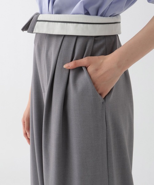 GLOBAL WORK（グローバルワーク）の「ターンベルトワイドパンツ/AND YUA ANY/319425（スラックス・キッズ・ブラック/グレー・SMALL/MEDIUM）」の18枚目の写真