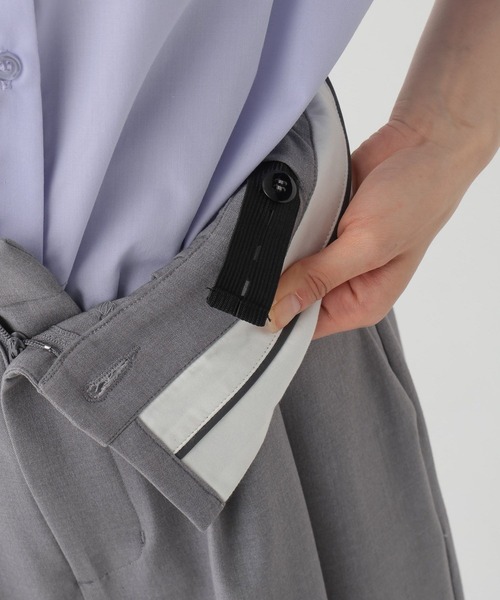 GLOBAL WORK（グローバルワーク）の「ターンベルトワイドパンツ/AND YUA ANY/319425（スラックス・キッズ・ブラック/グレー・SMALL/MEDIUM）」の21枚目の写真