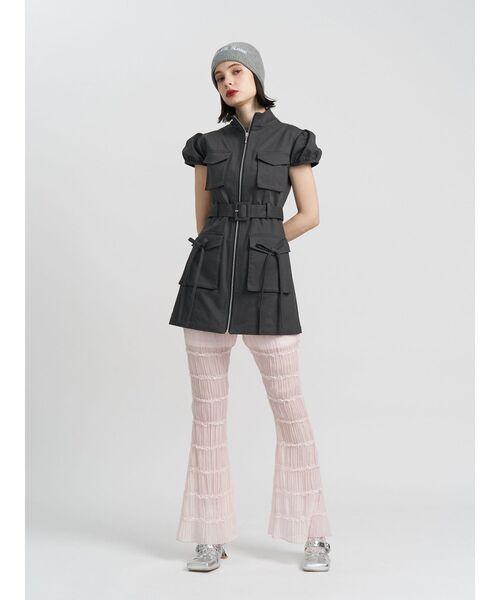 jouetie（ジュエティ）の「ミリタリーZIPミニワンピース（ワンピース・レディース・ブラック/カーキ/ブルー・MEDIUM）」の9枚目の写真