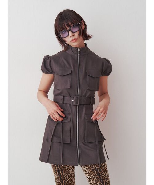 jouetie（ジュエティ）の「ミリタリーZIPミニワンピース