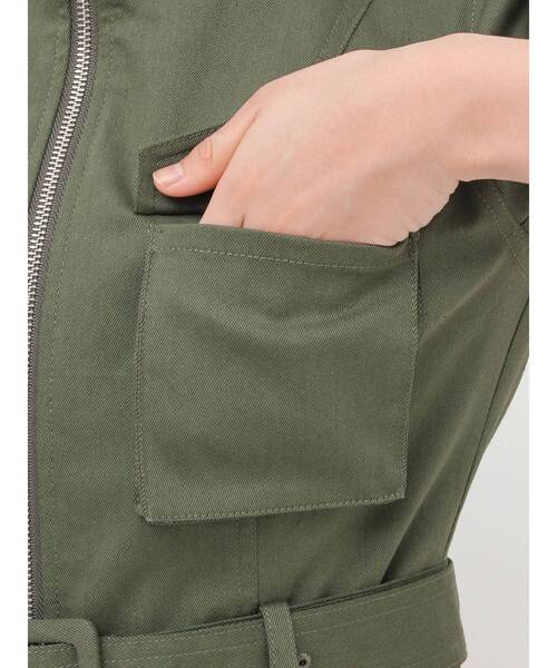 jouetie（ジュエティ）の「ミリタリーZIPミニワンピース（ワンピース・レディース・ブラック/カーキ/ブルー・MEDIUM）」の12枚目の写真