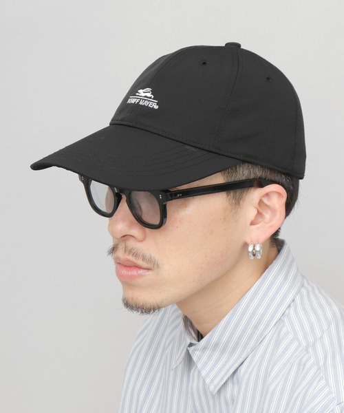KRIFF MAYER（クリフメイヤー）の「撥水加工 ナイロン ロングビルキャップ 吸汗速乾スベリ使用 つば長 深め（キャップ・メンズ・ブラック・FREE）」の3枚目の写真