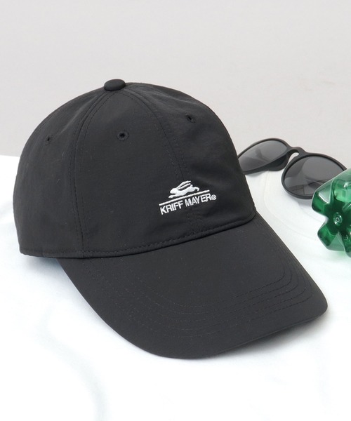 KRIFF MAYER（クリフメイヤー）の「撥水加工 ナイロン ロングビルキャップ 吸汗速乾スベリ使用 つば長 深め（キャップ・メンズ・ブラック・FREE）」の13枚目の写真