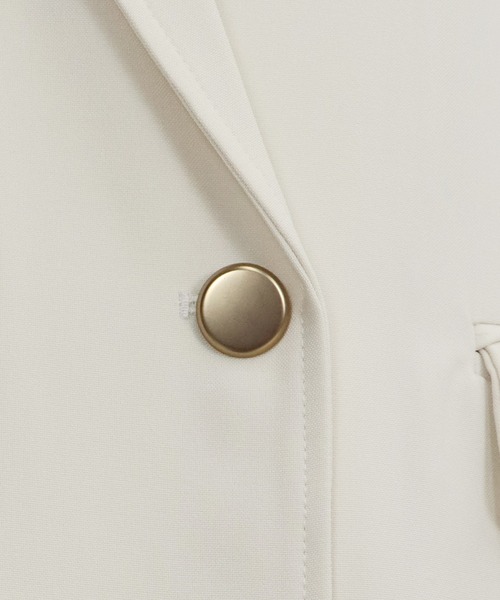 BLUEEAST（ブルーイースト）の「《新色追加》リネンライク半袖シャツジャケット（テーラードジャケット・レディース・ベージュ/アイボリー/ブラック/ブラウン/ネイビー・MEDIUM）」の9枚目の写真