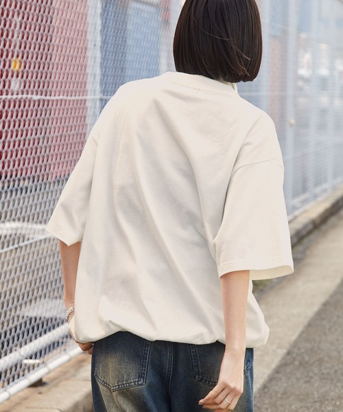 SPALDING（スポルディング）の「SPALDING/スポルディング 別注 ロゴ刺繍/プリント ゲームデザインドロスト半袖Tシャツ（Tシャツ/カットソー・メンズ・チャコール/ブラック/ネイビー/ピンク/ホワイト・L/M）」の10枚目の写真