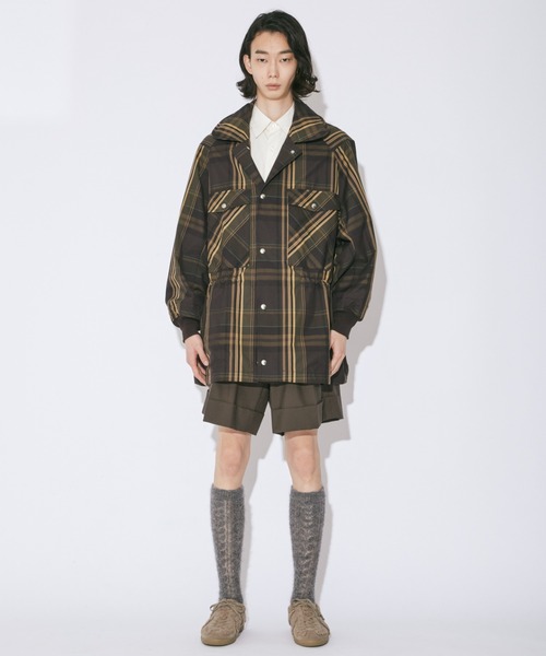 beautiful people（ビューティフルピープル）の「silky labor check  flight blouson（ミリタリージャケット・レディース・ブラウン・38/42/36）」の2枚目の写真