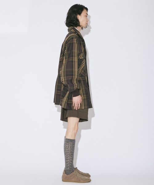 beautiful people（ビューティフルピープル）の「silky labor check  flight blouson（ミリタリージャケット・レディース・ブラウン・38/42/36）」の3枚目の写真