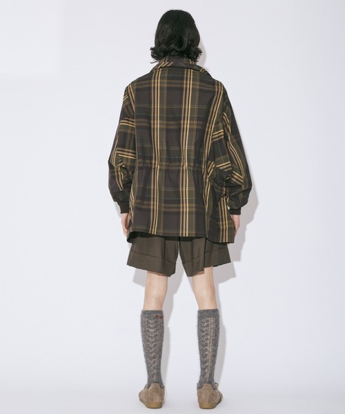 beautiful people（ビューティフルピープル）の「silky labor check  flight blouson（ミリタリージャケット・レディース・ブラウン・38/42/36）」の4枚目の写真