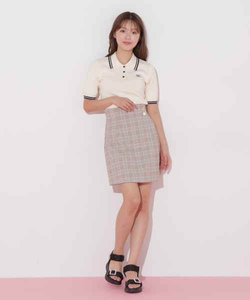 JILL by JILL STUART（ジルバイジルスチュアート）の「◇ラップ風カラーチェックミニスカート（スカート・レディース・ピンク/ベージュ・SMALL/MEDIUM）」の20枚目の写真