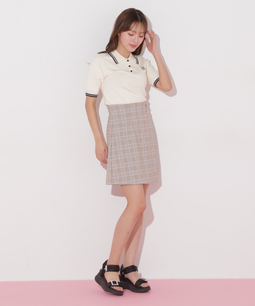 JILL by JILL STUART（ジルバイジルスチュアート）の「◇ラップ風カラーチェックミニスカート（スカート・レディース・ピンク/ベージュ・SMALL/MEDIUM）」の19枚目の写真
