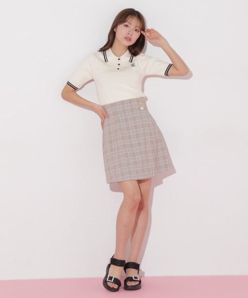JILL by JILL STUART（ジルバイジルスチュアート）の「◇ラップ風カラーチェックミニスカート（スカート・レディース・ピンク/ベージュ・SMALL/MEDIUM）」の21枚目の写真