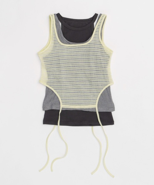 メゾンスペシャル　タンク Triple Layered Tank Top/トリプルレイヤードタンクトップ