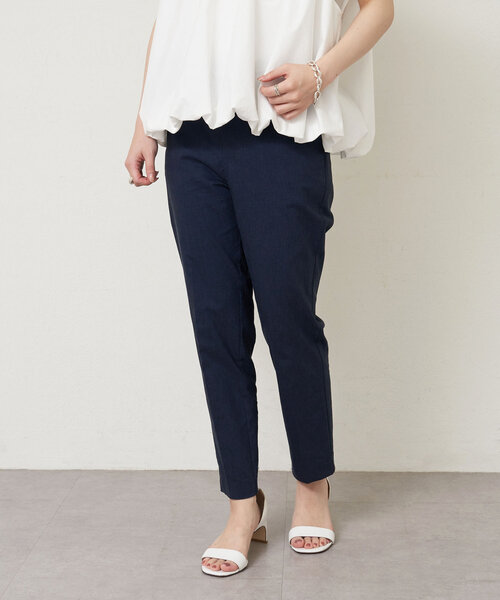 LIVETART（リヴェタート）の「リネン混ストレッチパンツ（その他パンツ・レディース・ブラック/ネイビー・0/1）」の9枚目の写真