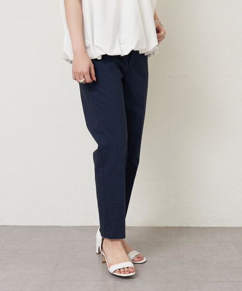 LIVETART（リヴェタート）の「リネン混ストレッチパンツ（その他パンツ・レディース・ブラック/ネイビー・0/1）」の8枚目の写真