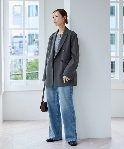 JOURNAL STANDARD（ジャーナルスタンダード）の「《WEB限定追加9》ライクストレッチジャケット（テーラードジャケット・レディース・ブラック/チャコールグレー・36/38）」の15枚目の写真