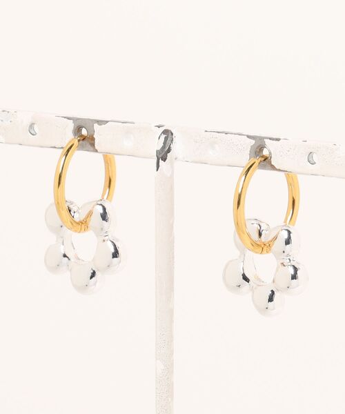 金属アレルギー対応 ツートンピアス SAKURA DAISY EARRINGS