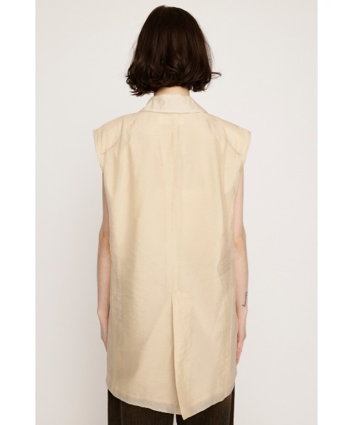 SLY(スライ)の「SHEER TAILOR VEST シアー テイラー ベスト(ベスト・レディース・ベージュ/ブラック・FREE)」の11枚目の写真