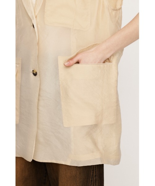 ベスト ジレ SHEER TAILOR VEST シアー テイラー ベスト レディース セール】SHEER TAILOR VEST シアー テイラー ベスト（ベスト
