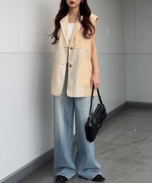 ベスト ジレ SHEER TAILOR VEST シアー テイラー ベスト レディース セール】SHEER TAILOR VEST シアー テイラー ベスト（ベスト