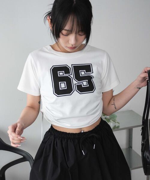 セール】WEGO/ナンバリングサイドドロストちびT（Tシャツ/カットソー