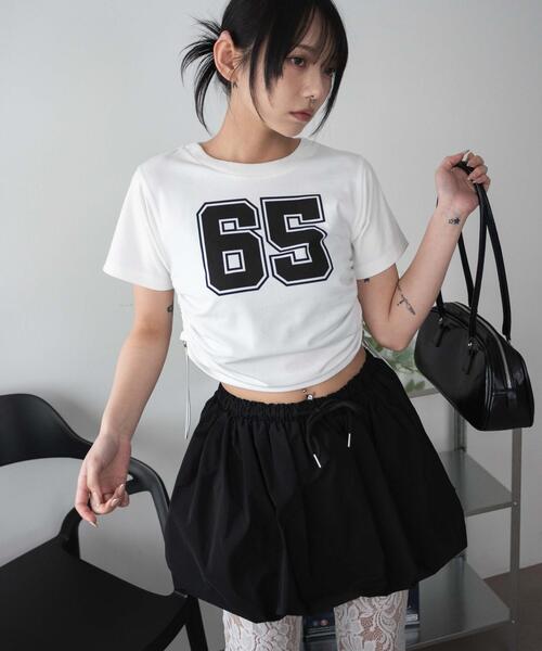 WEGO(ウィゴー)の「WEGO/ナンバリングサイドドロストちびT(Tシャツ/カットソー・レディース・ホワイト/ブラック・FREE)」の10枚目の写真