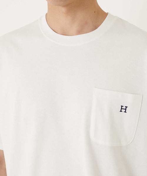 HOLLYWOOD RANCH MARKET(ハリウッドランチマーケット)の「Hエンブロイダリー ポケットショートスリーブTシャツ(Tシャツ/カットソー・メンズ・ネイビー/ブラック/ホワイト/ナチュラル・SMALL/MEDIUM/LARGE/X-LARGE)」の9枚目の写真