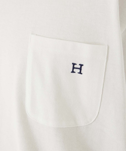 HOLLYWOOD RANCH MARKET(ハリウッドランチマーケット)の「Hエンブロイダリー ポケットショートスリーブTシャツ(Tシャツ/カットソー・メンズ・ネイビー/ブラック/ホワイト/ナチュラル・SMALL/MEDIUM/LARGE/X-LARGE)」の11枚目の写真