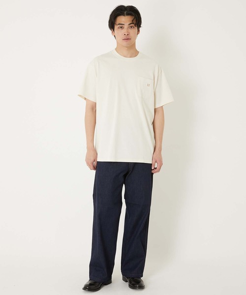 Hエンブロイダリー ポケットショートスリーブTシャツ（Tシャツ