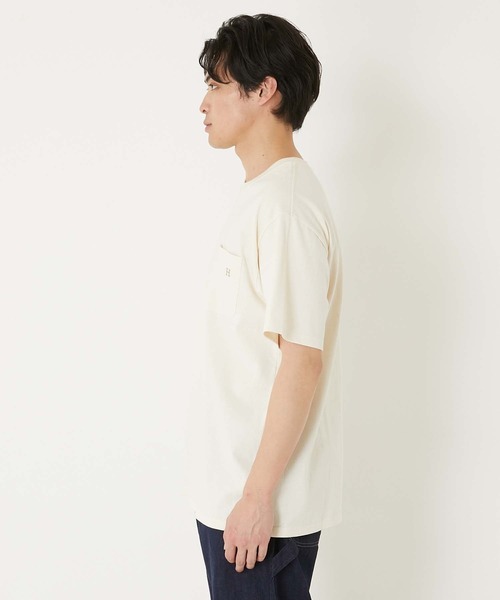 HOLLYWOOD RANCH MARKET(ハリウッドランチマーケット)の「Hエンブロイダリー ポケットショートスリーブTシャツ(Tシャツ/カットソー・メンズ・ネイビー/ブラック/ホワイト/ナチュラル・SMALL/MEDIUM/LARGE/X-LARGE)」の14枚目の写真