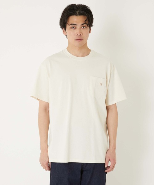 HOLLYWOOD RANCH MARKET(ハリウッドランチマーケット)の「Hエンブロイダリー ポケットショートスリーブTシャツ(Tシャツ/カットソー・メンズ・ネイビー/ブラック/ホワイト/ナチュラル・SMALL/MEDIUM/LARGE/X-LARGE)」の13枚目の写真