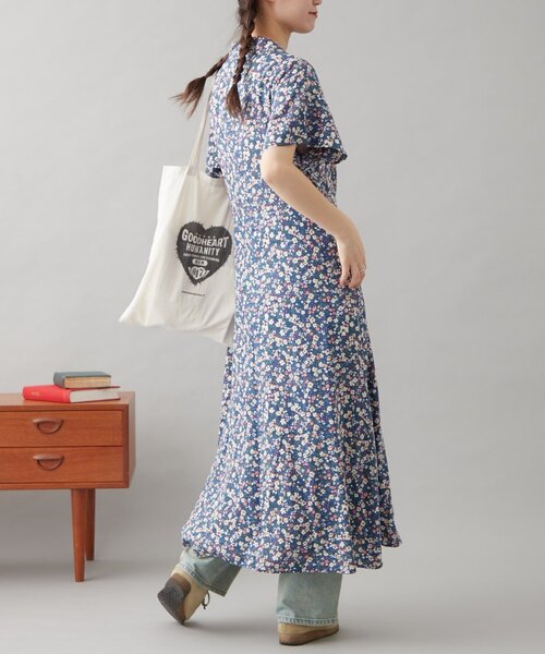 GEVACO（ゲバコ）の「【GEVACO】小花柄開襟ワンピース（ワンピース・レディース・イエロー/サックスブルー・ONE SIZE）」の22枚目の写真