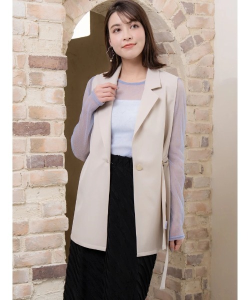 mako　パーマネント　シワ加工　シアー　シフォン　トップス シワ加工シアートップス（Tシャツ/カットソー）｜LUDIC PARK（ル