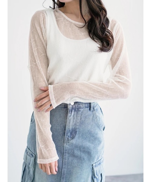 シワ加工シアートップス（Tシャツ/カットソー）｜LUDIC PARK（ル