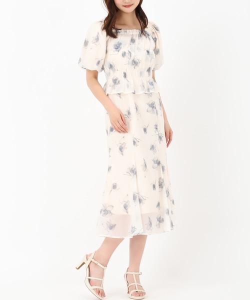 MISCH MASCH(ミッシュマッシュ)の「ブラウス×キャミワンピアンサンブル(アンサンブル・レディース・ブラック/ホワイト×ブラック・フリ-)」の2枚目の写真