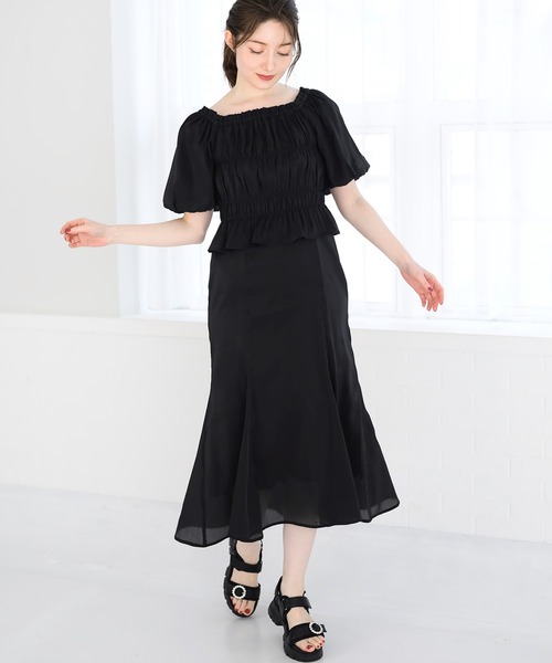 MISCH MASCH(ミッシュマッシュ)の「ブラウス×キャミワンピアンサンブル(アンサンブル・レディース・ブラック/ホワイト×ブラック・フリ-)」の10枚目の写真