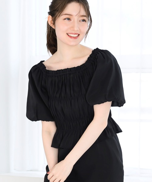 MISCH MASCH(ミッシュマッシュ)の「ブラウス×キャミワンピアンサンブル(アンサンブル・レディース・ブラック/ホワイト×ブラック・フリ-)」の7枚目の写真