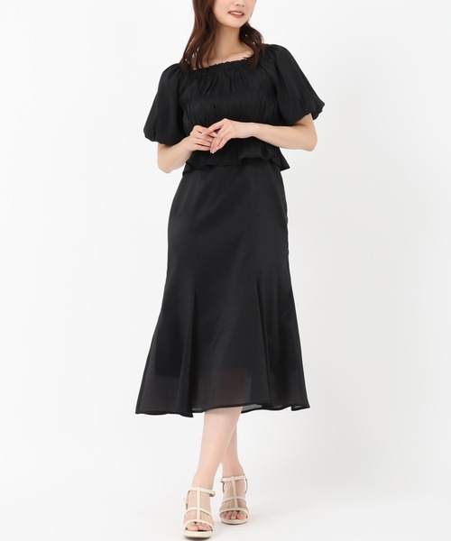 MISCH MASCH(ミッシュマッシュ)の「ブラウス×キャミワンピアンサンブル(アンサンブル・レディース・ブラック/ホワイト×ブラック・フリ-)」の11枚目の写真